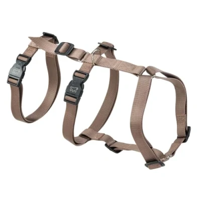 Image of Ferplast Dog Harness Large BRAVE LARGE, Escape Proof Harness, Greyhound, Adjustable for Dogs, 6 Closures, Marrone