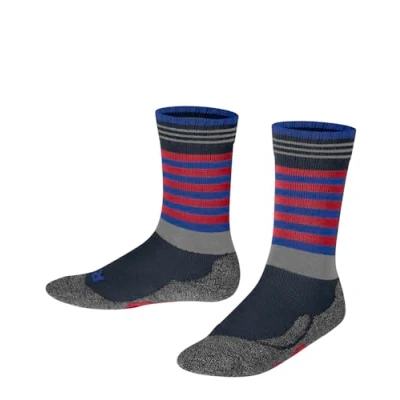 Image of FALKE Unisex Kids Active Frog K SO Wool Thick Breathable 1 Pair Socks, Blue (Space 6116), 9 11.5