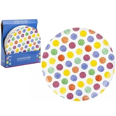 Image of The Home Fusion Company Spotty Design Melamine Plastic Cup Bowl Plate Or Whole Set Outdoor Dining BBQ