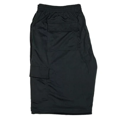 Image of KAM New Mens Big King Size Cargo Shorts Elasticated Waist in Charcoal Black Navy Colours (XX Large, Navy)