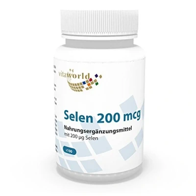 Image of Vita World Selenium 200mcg 100 Tablets Made in Germany