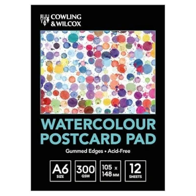 Image of Cowling &amp; Wilcox A6 Watercolour Postcard Pad