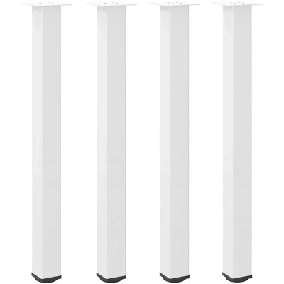 Image of vidaXL Bar Table Legs 4 pcs White 90 92 cm Steel