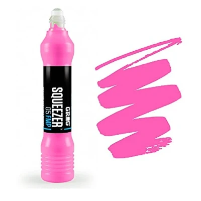 Image of Grog 05 Squeezer 5mm Refillable Paint Marker Pen Supplied By Graff City (Neon Fuchsia FMP 16