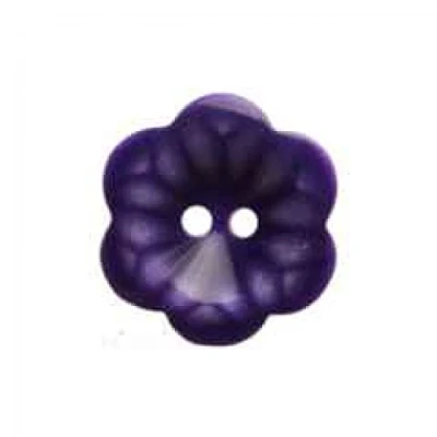 Image of Hemline Flower Shaped Two Hole Buttons 15mm Lavender (Pk5)