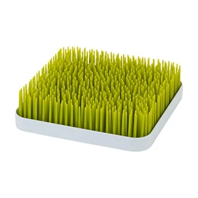 Image of Boon Nursery Accessories Starter Bundle Includes x5 Pieces: Stylish Grass Baby Bottle Dryer Rack, Brush, 2x Large Adaptors and Spoon