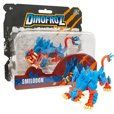 Image of Giochi Preziosi, Dinofroz Smilodon 12 cm and Articulated Figure, a Dino &amp; Dragons Series, for Children From 3 Years Old