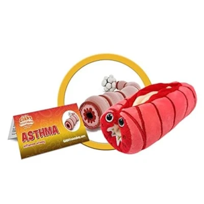 Image of GIANT MICROBES Asthma Disease Original Plush Soft Toy Educational Gift 17cm