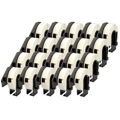 Image of 20 Compatible Rolls DK11204 DK 11204 17mm x 54mm Address Labels for P Touch QL 500 550 570 700 800 810W 820NWB 1050 1060N 1100 1110NWB (400 per Roll)