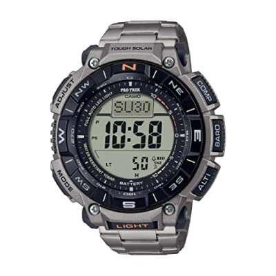 Image of Casio Men Digital Tough Solar Watch with Titanium Strap PRG 340T 7CR