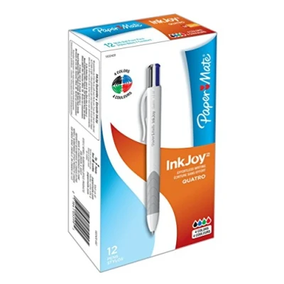 Image of Paper Mate InkJoy Quatro 4 Color Ballpoint Pen (1832420), Business Colors, Medium, 12 Pack by Sanford