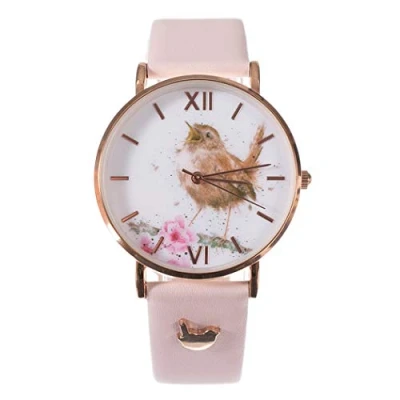 Image of Wrendale Designs &#039;Little Tweets&#039; Wren Leather Watch