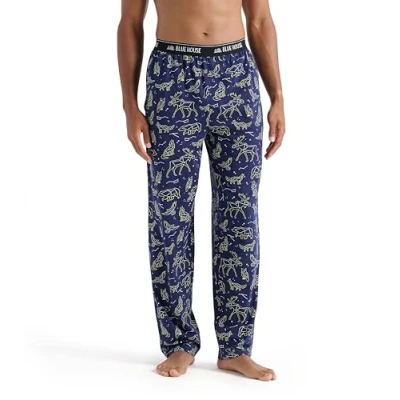 Image of Little Blue House Men&#039;s Jersey Pants Pyjama Bottoms Pajama, Animal Constellations, Small