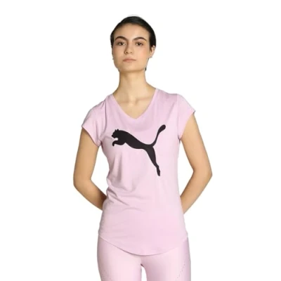 Image of Puma Train Favorite CAT TEE Basic Tshirt, Women&#039;s, Size: XS, Grape mist