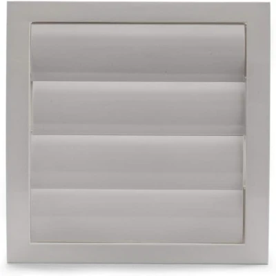 Image of Vent Systems Ø150 mm / 6&quot; Inch White Air Plastic Cover Louvered Outdoor Opening Flap Built in Pest Guard Screen HVAC for Home Improvement