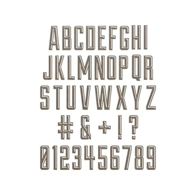 Image of Sizzix Thinlits Die Set 41PK Alphanumeric Emporium by Tim Holtz, Multi Colour, One Size