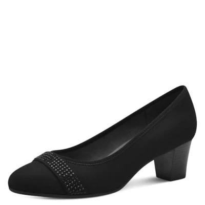 Image of Jana Women&#039;s Softline 8 22465 41 Comfortable Multi Wide Comfort Shoe Glitter Classic Festive Party Pump, Black, 6.5 UK