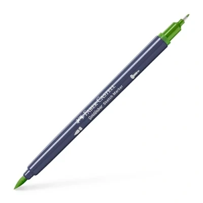Image of Faber Castell Creative Studio Goldfaber Sketch Marker, Earth Green Yellowish, Single For Art, Craft, Drawing, Sketching, Home, School, University, Colouring