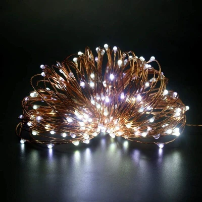 Image of SHATCHI 40 LED/4m Fairy String Lights Copper Wire Battery Operated Cool White LEDs Twinkle Waterproof for Bedroom, Christmas, Party, Wedding Outdoor Indoor Decoration