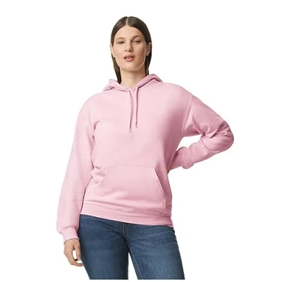 Image of Gildan Unisex Adult Softstyle Fleece Midweight Hoodie, Light Pink, 4XL