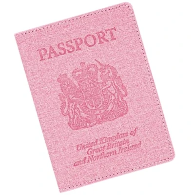 Image of RFID Blocking Passport Holder Cover &amp; Travel Wallet PU Leather Organiser for Credit Cards, Boarding Pass and ID Cards Accessories Men&amp;Women (Pink)