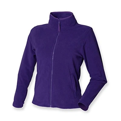 Image of Henbury Ladies Micro Fleece Jacket : Color Purple Size 12