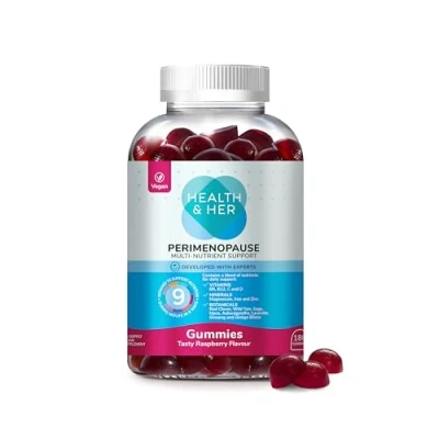 Image of Health &amp; Her Perimenopause Gummies Supplements for Women Wellbeing Support The Early Stage of Menopause 1 Month Supply, 180 Vegan Gluten Free