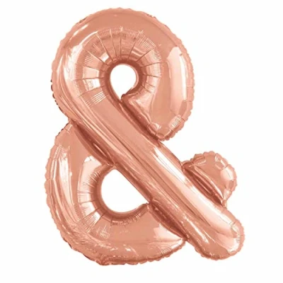Image of Amscan 9915589 Large Letter &amp; Rose Gold