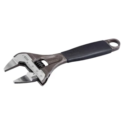 Image of Bahco 9031T Slim Jaw Adjustable Wrench 8 inch, Silver/Grey/Black