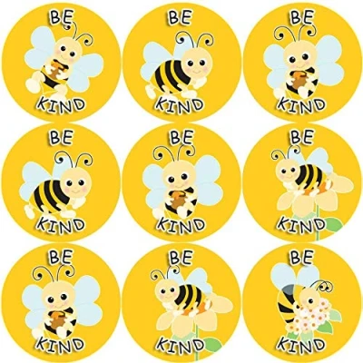 Image of 144 Be Kind Buzzing Bee 30 mm Reward Stickers for School Teachers, Parents, Nursery