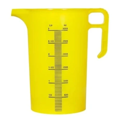 Image of Pro Measures Polypropylene Measuring Jug Yellow 3Ltr