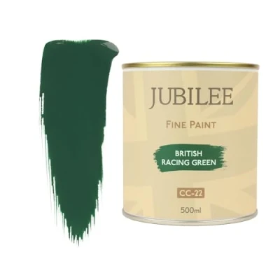 Image of Guild Lane Jubilee Fine Paint British Racing Green Furniture, Metal, Fabric, Glass &amp; More Indoor Outdoors Water Based Acrylic 500ml