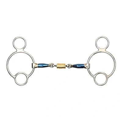 Image of Shires Blue Sweet Iron Universal with Roller Link Stainless Steel/Blue 5&quot;