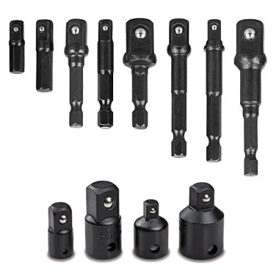 Image of Bestgle 12pcs Air Impact Ratchet Wrenches Conversion Tool Set, Including 8pcs 1/4&quot;, 3/8&quot;,1/2&quot; Extension Socket Adapter Set and 4pcs Reducer