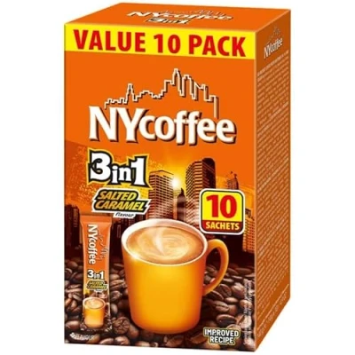 Image of NY Coffee 3in1 Salted Caramel Sachets 140g (10 Sachets) Box of 10 (Total 100