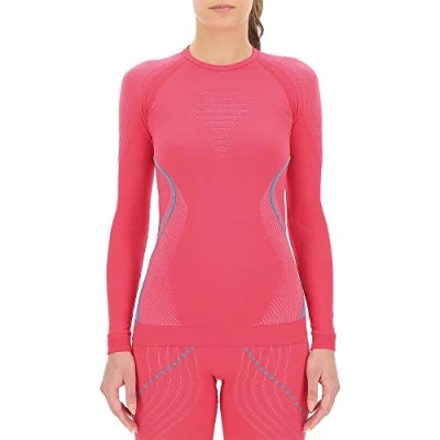 Image of UYN U100009 EVOLUTYON UW LG_SL. T shirt Women&#039;s Strawberry/Pink/Turquoise XL