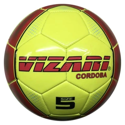 Image of VIZARI Sports Cordoba Football Ball Unique Graphics Footballs for Kids &amp; Adults Available in 5 Colours (Neon Yellow, Size 4)