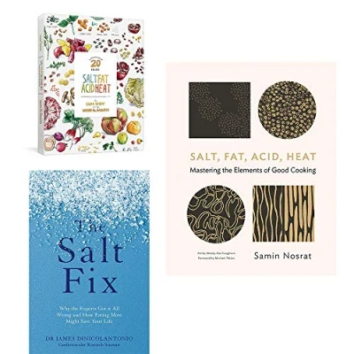 Image of Mastering The Elements of Good Cooking [Hardcover], Salt Fat Acid Heat A Collection 20 Prints, Fix 3 Books Set