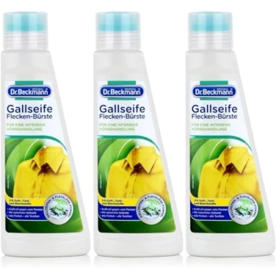 Image of Dr. Beckmann Prewash Stain Brush Gall Lime Scented Soap (3 x 250 ml)