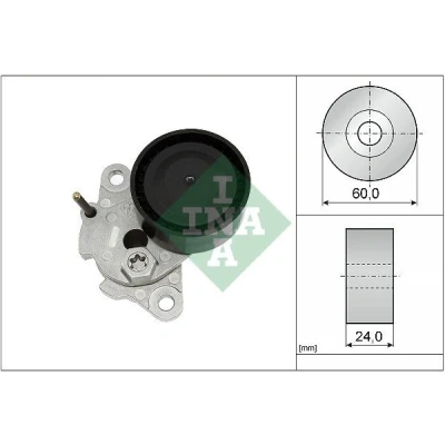 Image of 06K903133AB Tensioner Lever, V ribbed belt INA 534 0546 10 60mm 24mm AUDI: A4 B8 Saloon, Avant, A6 C7 VOLKSWAGEN: Polo Hatchback