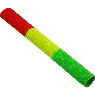 Image of ND Caribbean Jiggyjazz Cricket Bat Grip Octopus Style Red Yellow Green (Pack Of 3)