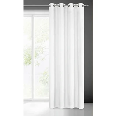 Image of Eurofirany RITA Smooth Plain Modern Curtain with Eyelets 1 Unit, Bedroom, Living Room, Lounge, Kitchen, 140g m/2, W55 x L69, Altrosa