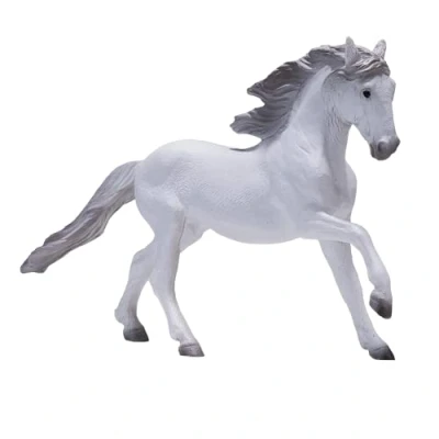 Image of MOJO Lusitano White Farm Horse Wildlife Collectable Animal Toy Figure