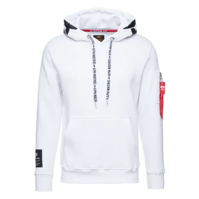 Image of Alpha Industries Hoody Hoodie, Men&#039;s, Size: XXL, White