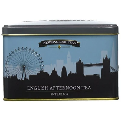 Image of New English Teas London Souvenirs Skyline Tea Caddy with 40 Afternoon Teabags