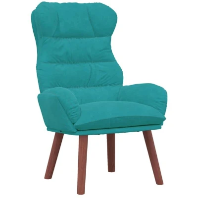 Image of vidaXL Relaxing Chair Turquoise Velvet