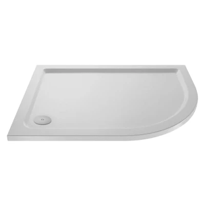Image of 1200 x 800mm Right Hand Premium Slip Resistant Offset Quadrant Shower Tray White