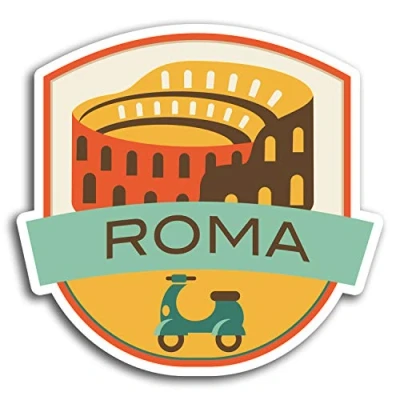 Image of 2 x 10cm Roma Italy Rome Travel Vinyl Stickers Sticker Laptop Luggage #19544 (10cm Wide)