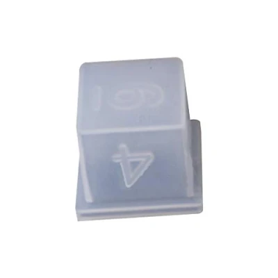 Image of ZIRAN Diy Crystal Epoxy Mold Dice Fillet Shape Multi Spec Digital Game Silicone Mould Jewelry Accessories White Transparent