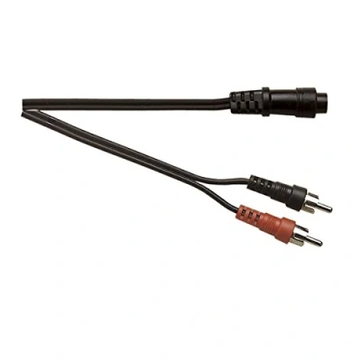 Image of 8 Pin Mini Din Plug to 2 Phono Plugs, Black